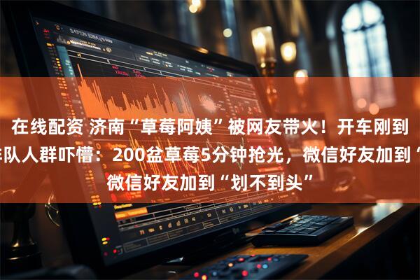 在线配资 济南“草莓阿姨”被网友带火！开车刚到摊位就被排队人群吓懵：200盆草莓5分钟抢光，微信好友加到“划不到头”
